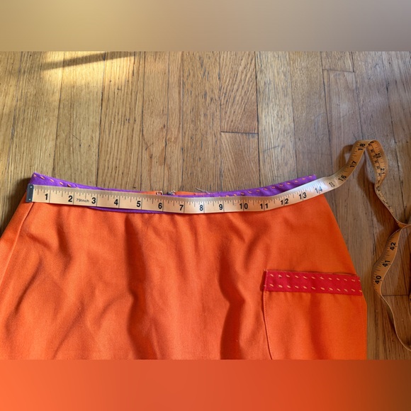 70s Vintage Bright A Line Maxi Skirt - Picture 7 of 7